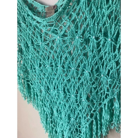 Vintage Y2K Crochet Knitted Boho Swimsuit Cover Up Sarong - Picture 2 of 8